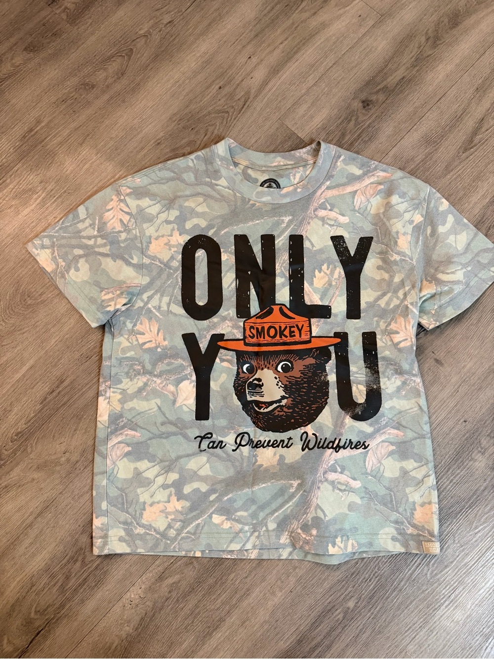 Smokey Bear 'Only You' Kids Tee - Camouflage Blue